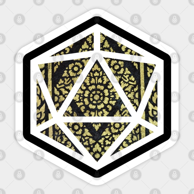 D20 Decal Badge - Grimoire Sticker by aaallsmiles